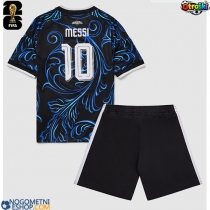 Otroški Nogometni dresi Argentina Lionel Messi #10 Gostujoči SP 2026 Kratek Rokav (+ Kratke hlače)